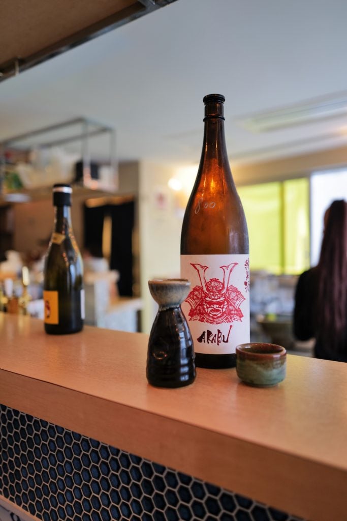 Sake at Yello, a trendy izakaya in the Taitō City municipality