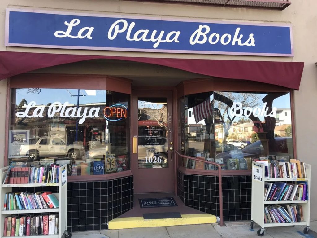 Exterior of San Diego bookstore La Playa Books in Point Loma