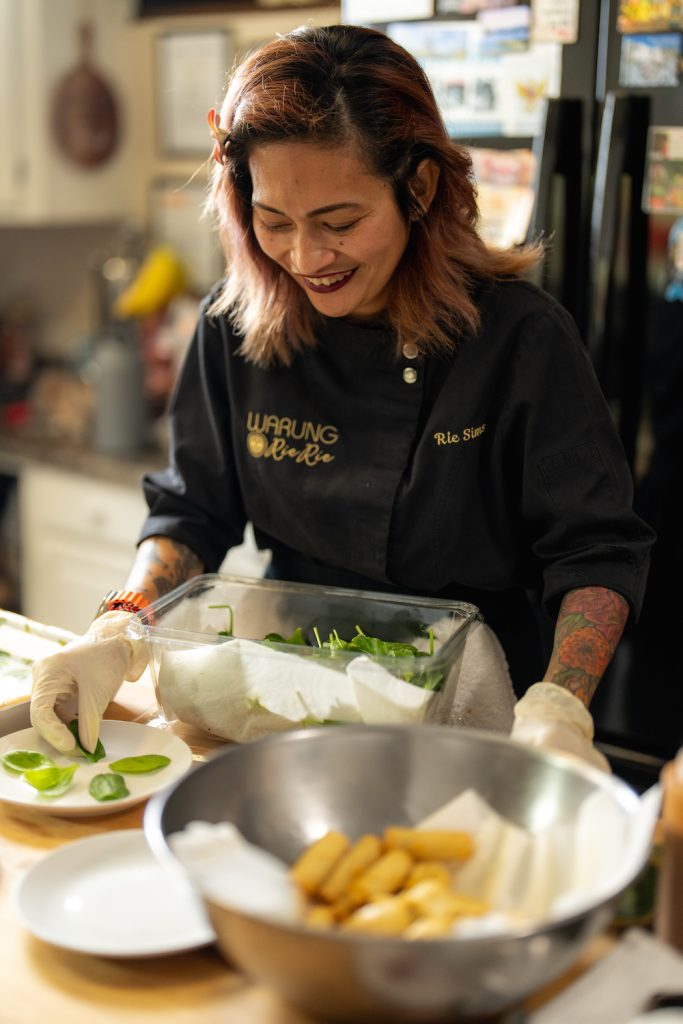 Warung RieRie co-founder Rie Sims preps six delicious courses in her modest home kitchen in Clairemont, San Diego