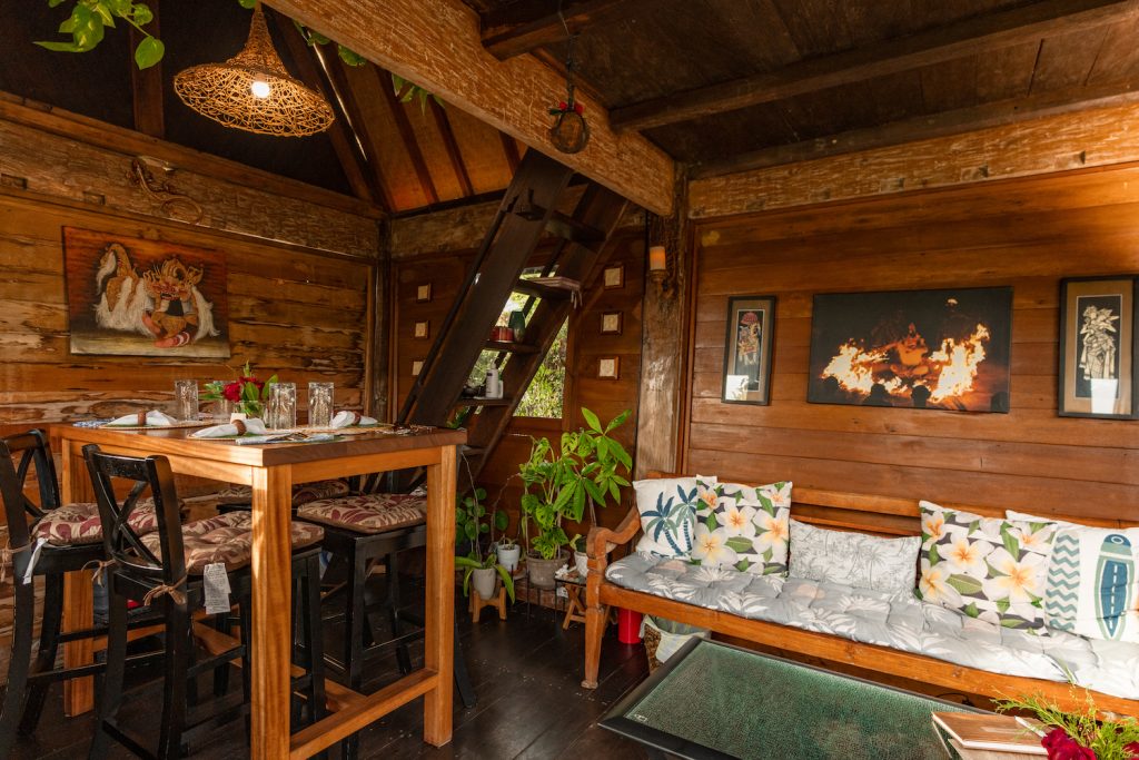 Interior of Warung RieRie restaurant's dining area in Clairemont, San Diego