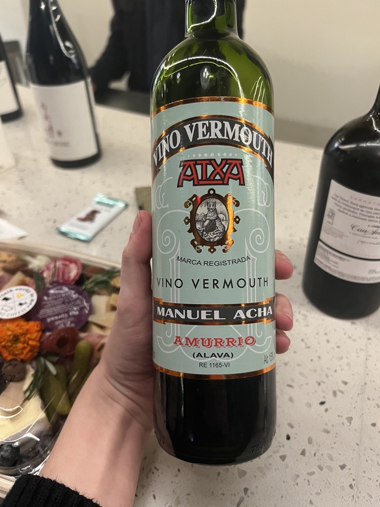 Bottle of vermouth from Manuel Acha from wine bar Finca