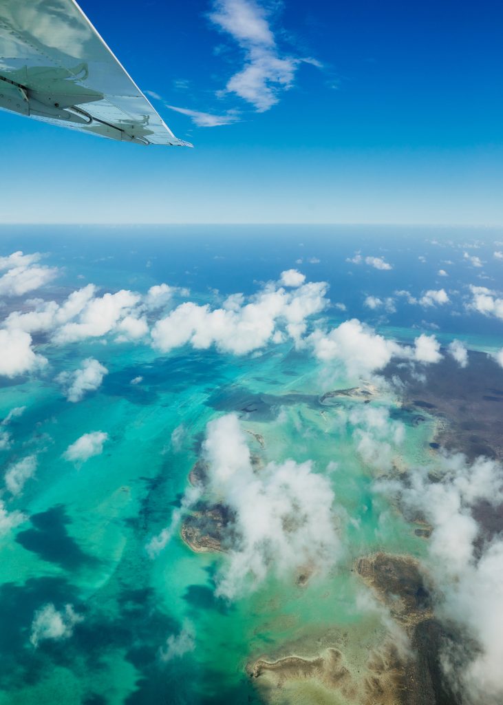 San Diego photographer Lucianna McIntosh's aerial image of the Bahamas island chain from an airplane