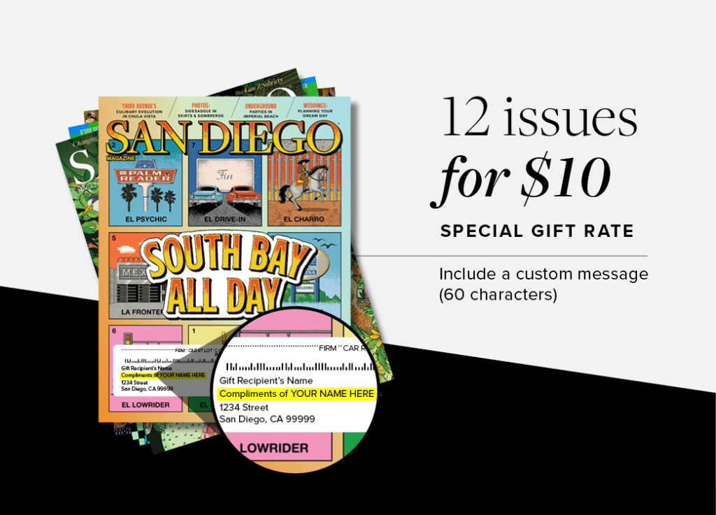 San Diego Magazine Client Gift Subscriptions special gift rate