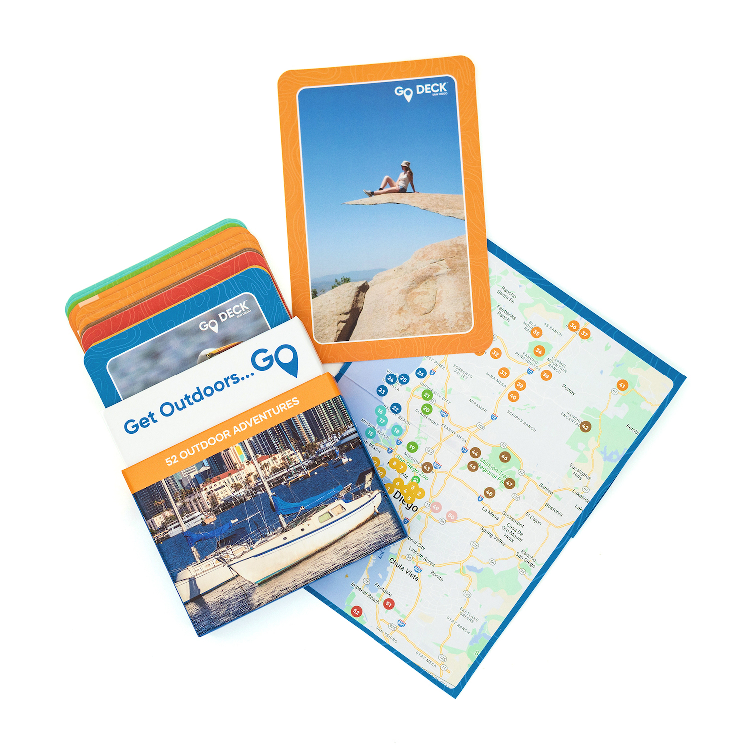 San Diego-based travel product Go Deck, a card game that features spots to hike bike, and explore