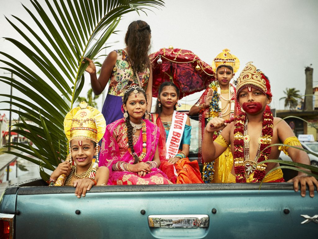 San Diego Photographer Matt Furman's image of children in Suva, Fiji dressed in traditional Hindu attire