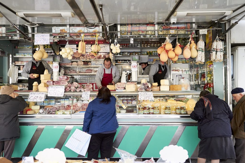 San Diego photographer Lucianna McIntosh's image of a butcher and cheese shop in Puglina, Italy