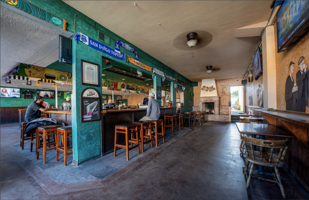 Interior of Ocean Beach Irish Pub The Harp on Newport Avenue in San Diego