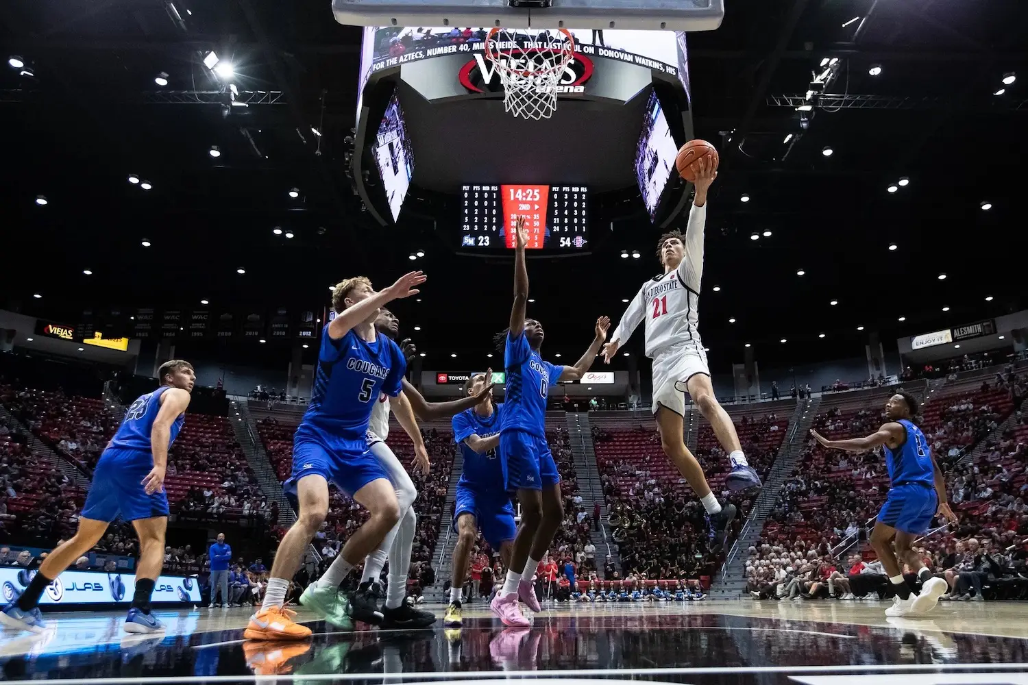 San Diego State University Aztecs playing in the 2025 NCAA March Madness mens basketball tournament