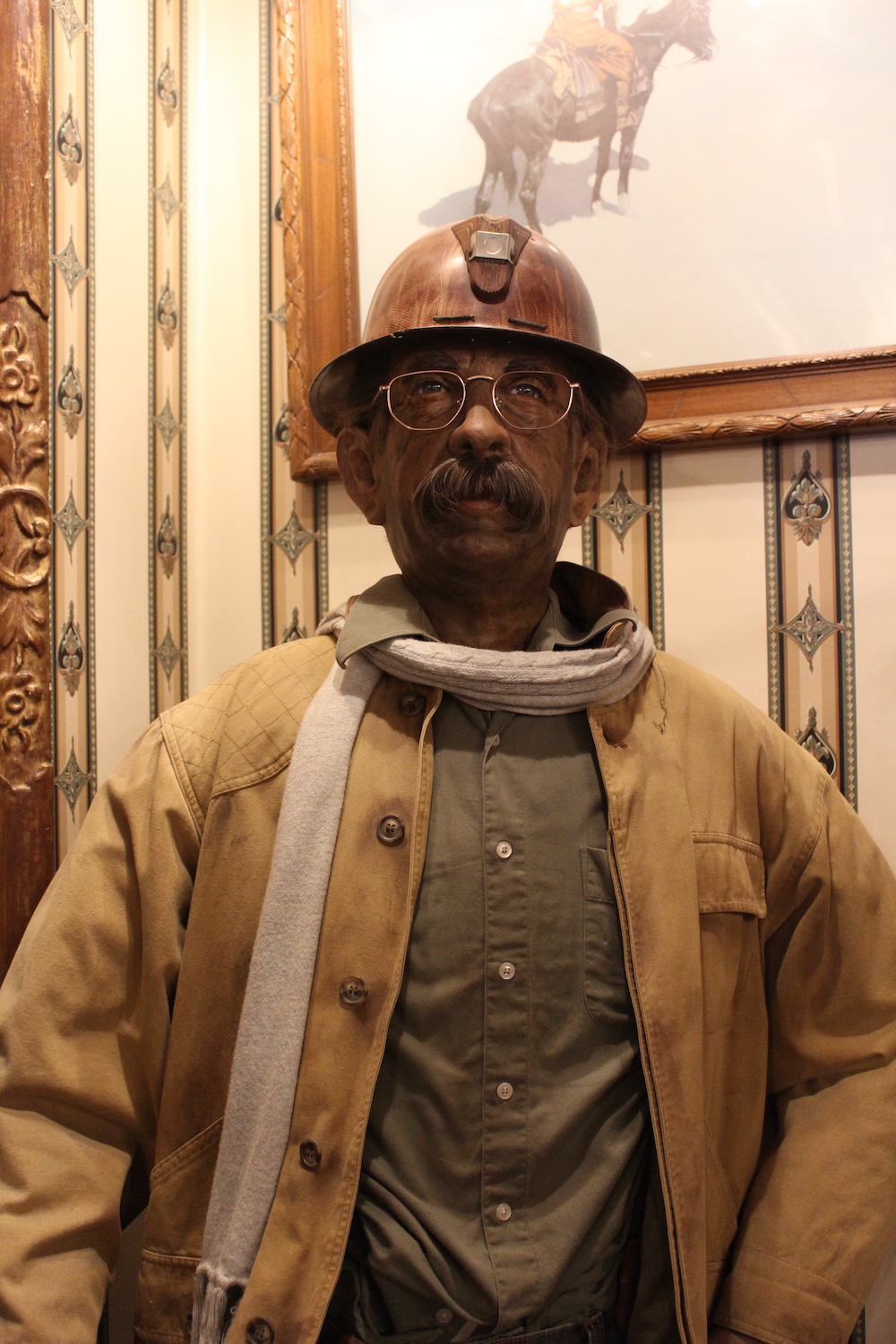 A miner mannequin at the hotel-casino Tonopah Station museum in Nevada