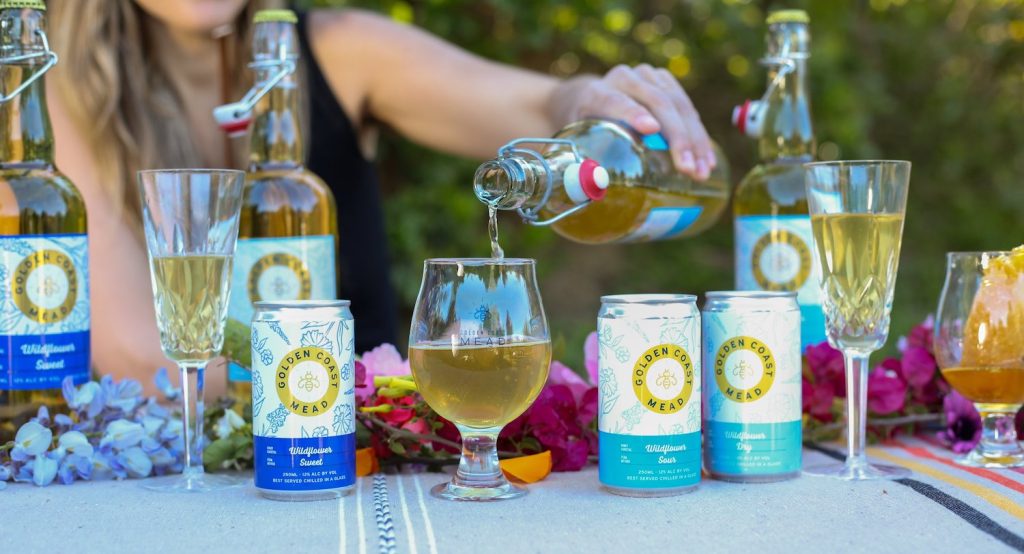 Golden Coast Mead, a San Diego-based honey wine beverage company that will be offering their drinks at the Cardiff Farmers Market in 2024