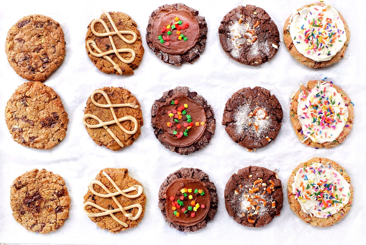 Schmackary's Cookies, a bakery franchise opening its first location in San Diego, on a tray 