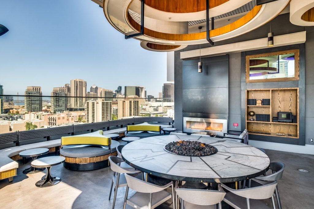 The Nolen rooftop bar and lounge in Downtown, San Diego featuring weekly happy hour specials