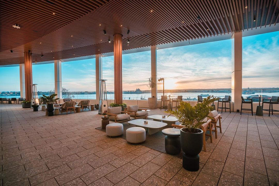 New bayfront event space in San Diego called Eve opening in 2024 featuring an outdoor patio for hosting private events