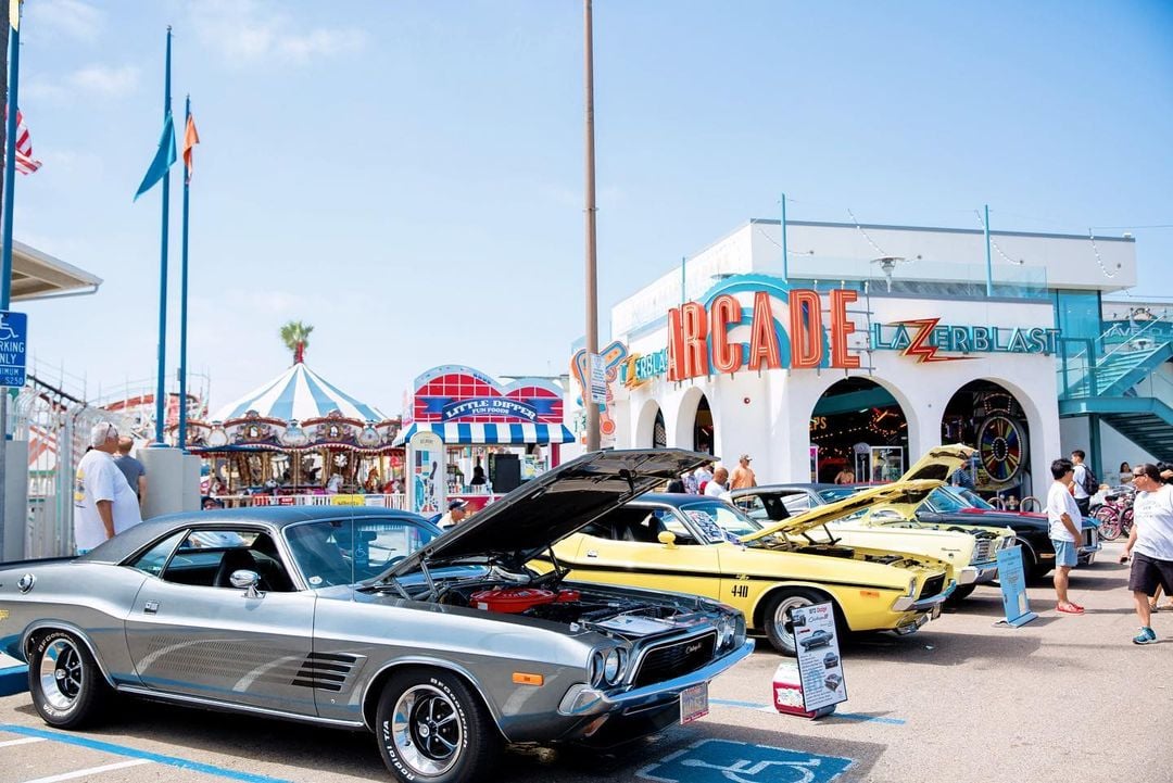 Fun things to do on Father's Day in San Diego 2024 including a Vintage car show at Belmont Park, Mission Beach
