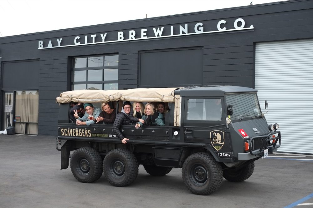 Fun things to do on Father's Day in San Diego 2024 including a Father's Day beer safari tour in front of Bay City Brewing Co.