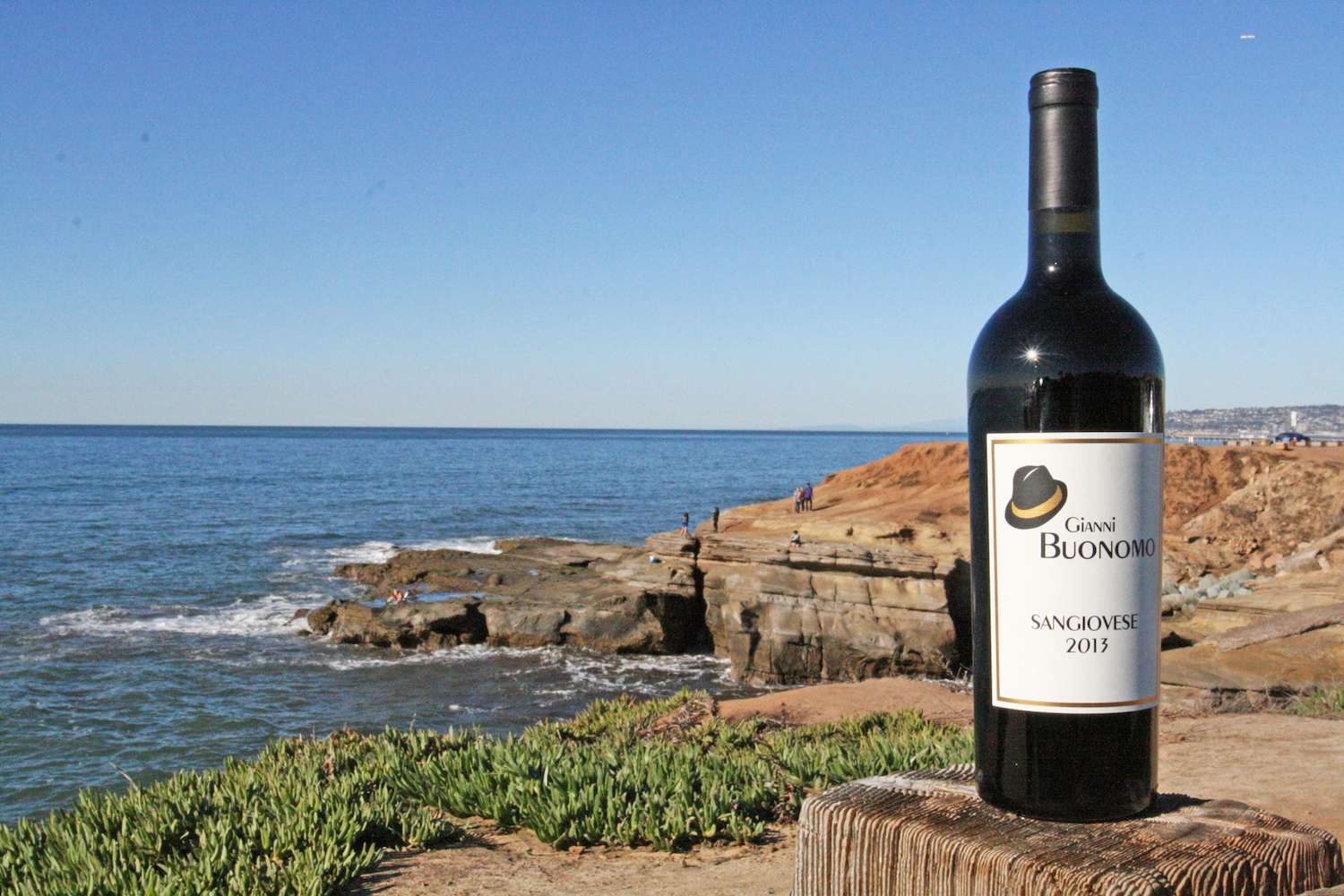 Bottle of Gianni Buonomo Vintners wine in Ocean Beach