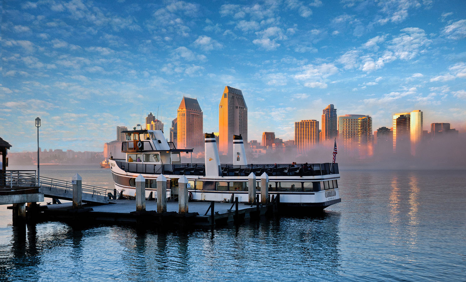 Things to do in San Diego that don't involve alcohol featuring the Coronado Ferry on the bay