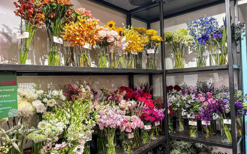 An assortment of flowers ideal for decorating your space from San Diego plant shop Green Fresh Florals + Plants