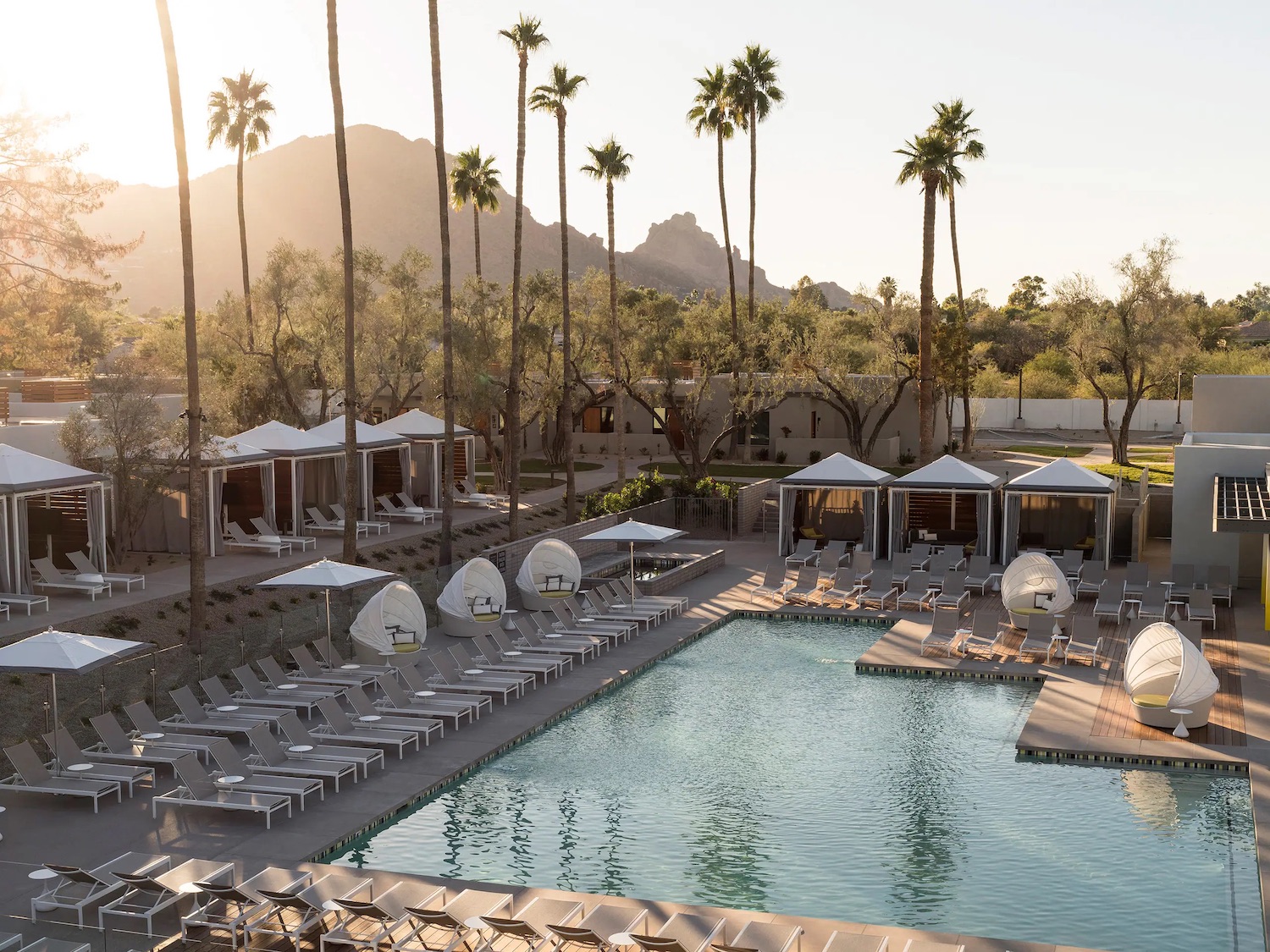 Exterior and pool at the Andaz Scottsdale Resort & Bungalows a popular travel destination in Arizona