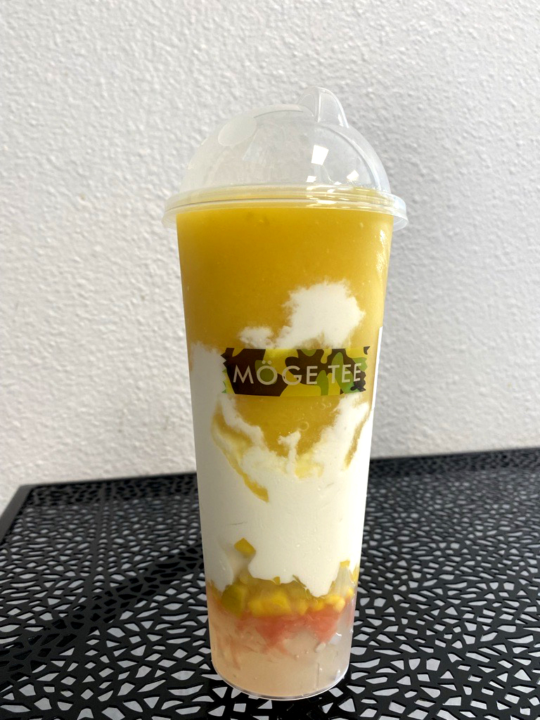 The best drinks in San Diego to try this month including Möce Tee from Mango Pomelo Cheese Foam