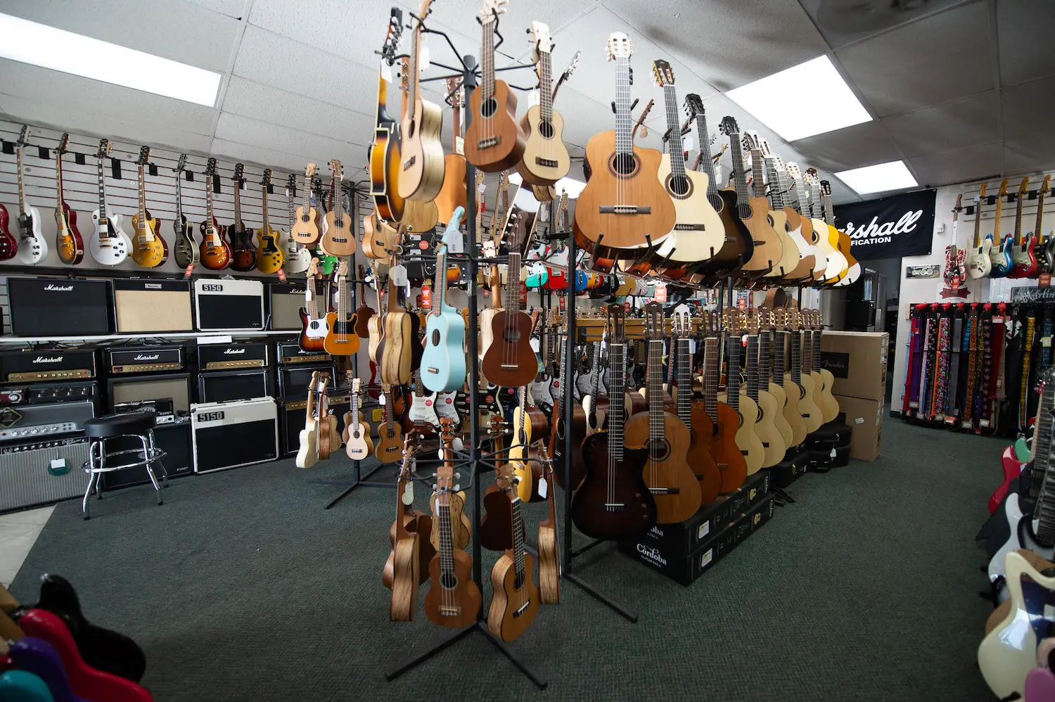 Father's Day activities in San Diego this year featuring buying a guitar at Mark's Guitar Exchange