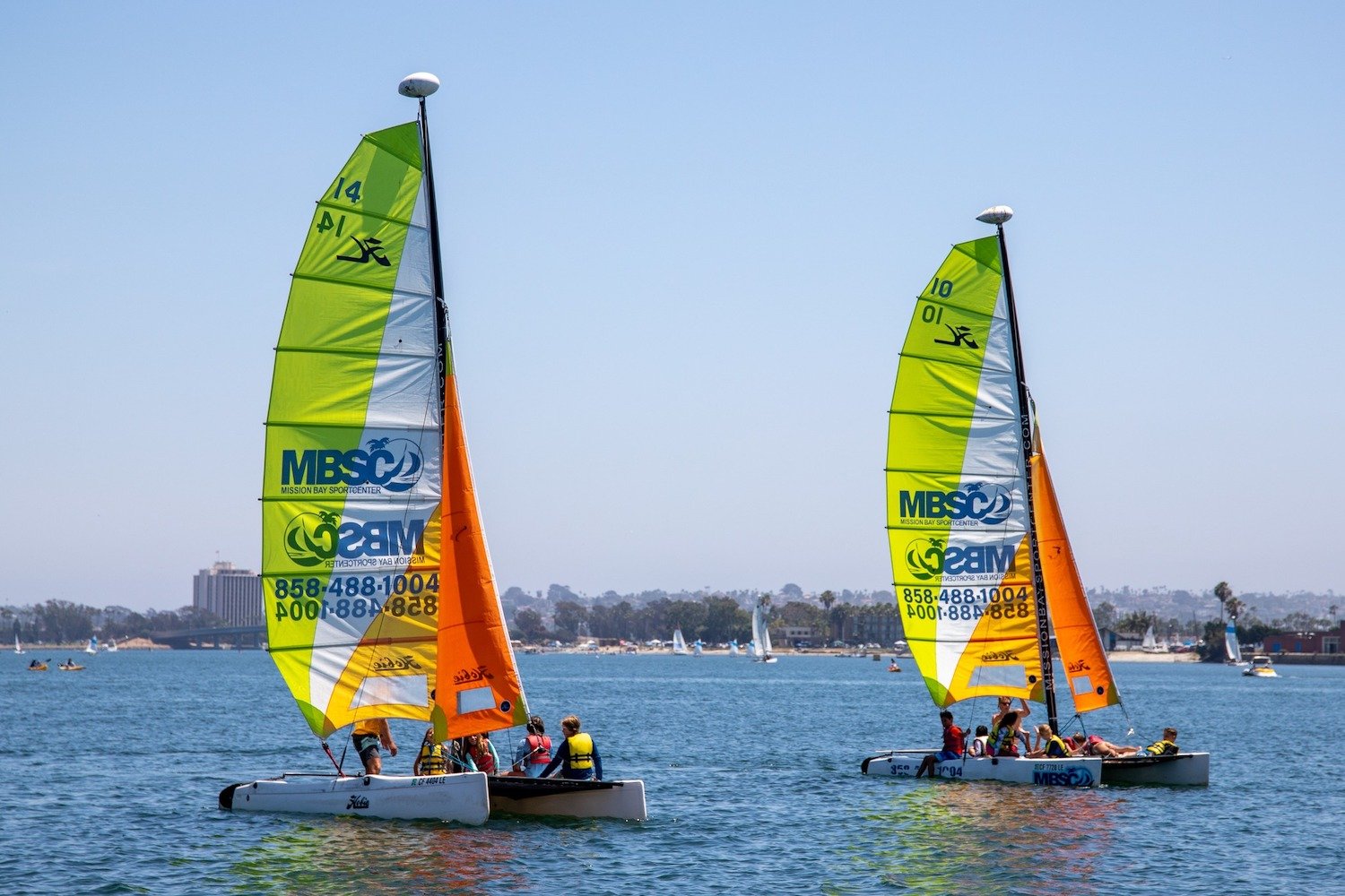 Fun things to do on Father's Day in San Diego 2024 including sail boat rentals at the Mission Bay Sportscenter