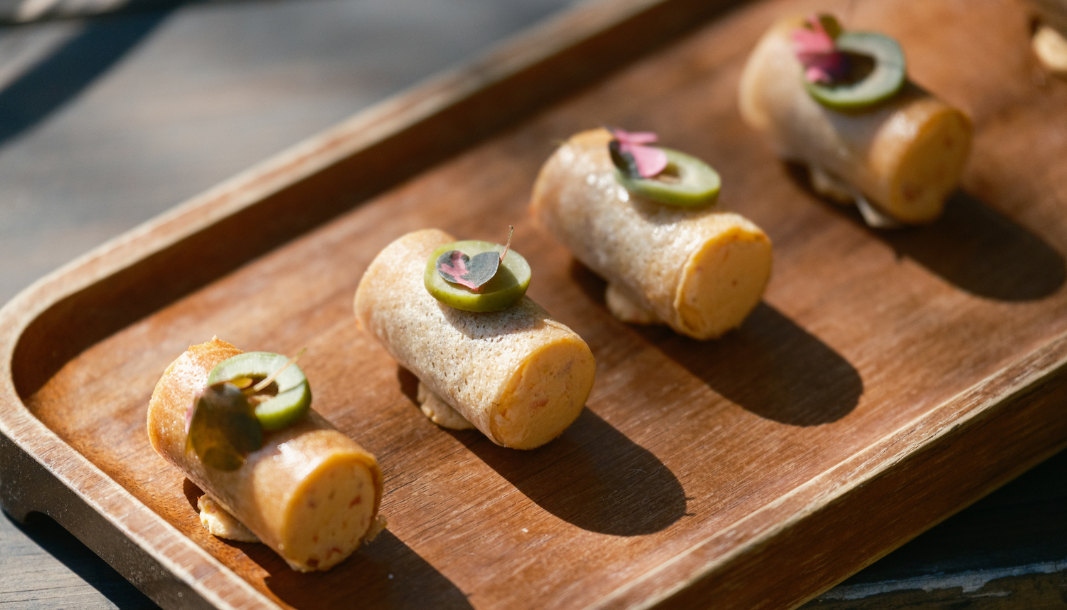 Rancho Valencia Resort & Spa's 2024 culinary series dinners featuring a luxurious appetizer