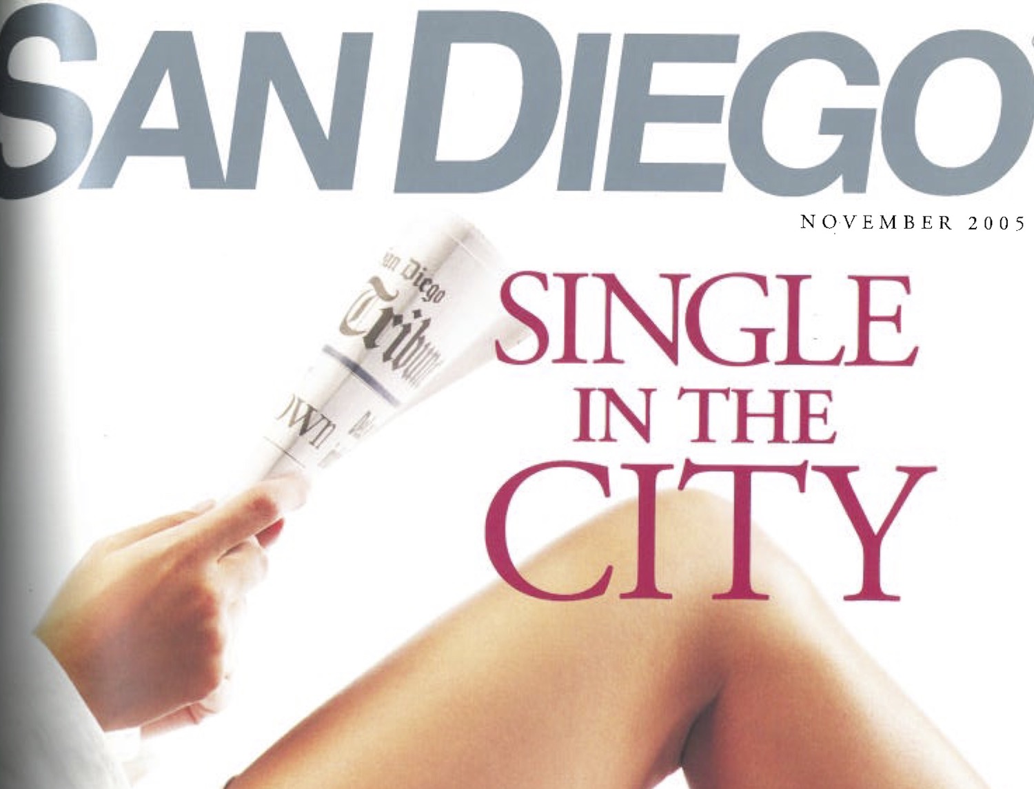 San Diego Magazine cover 2005 focused on dating in San Diego
