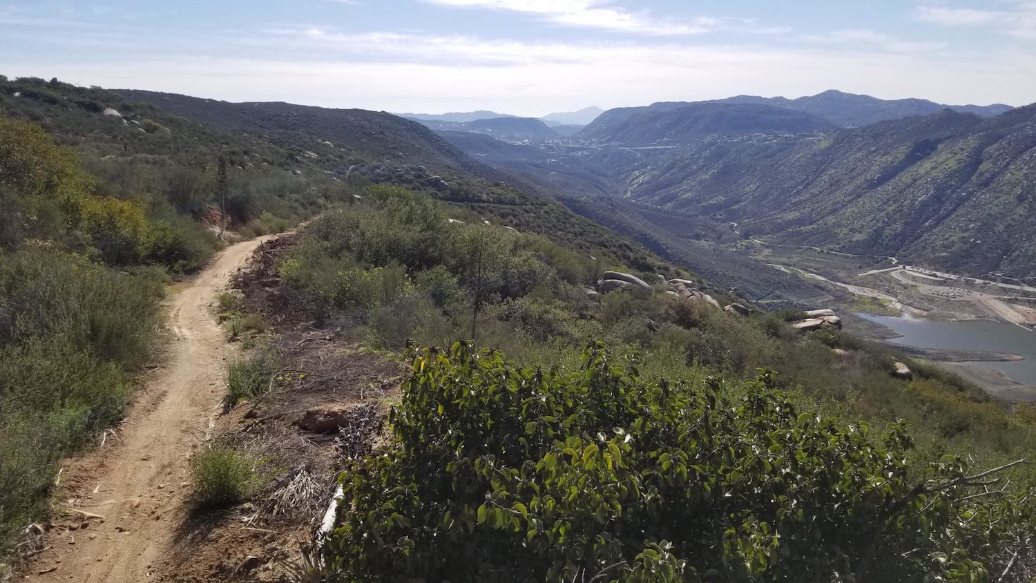 View from the Anderson Truck Trail, a popular San Diego mountain biking spot in Alpine 