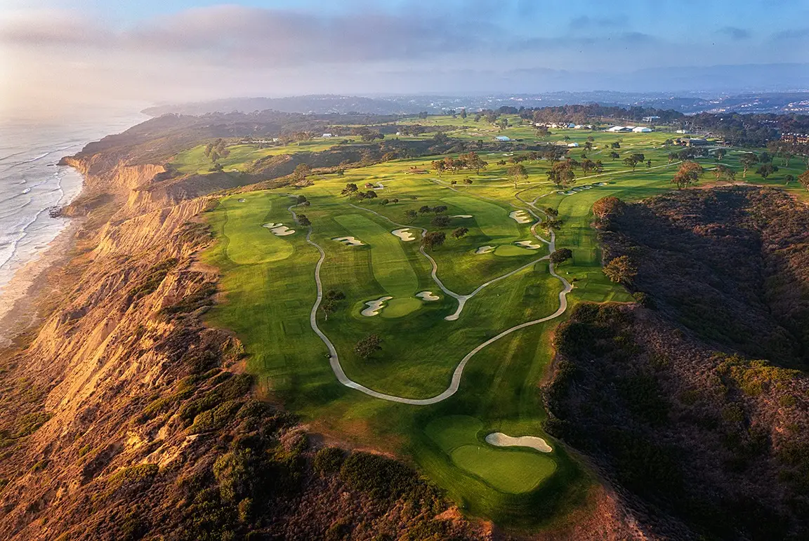 Fun things to do on Father's Day in 2025 including Torrey Pines golf course at sunset along the cliffs