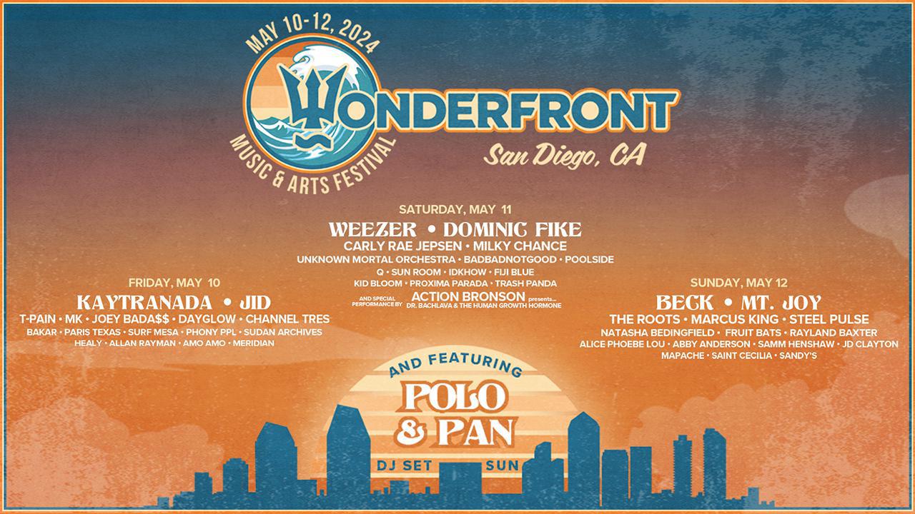 The 2024 Wonderfront Music Festival lineup list