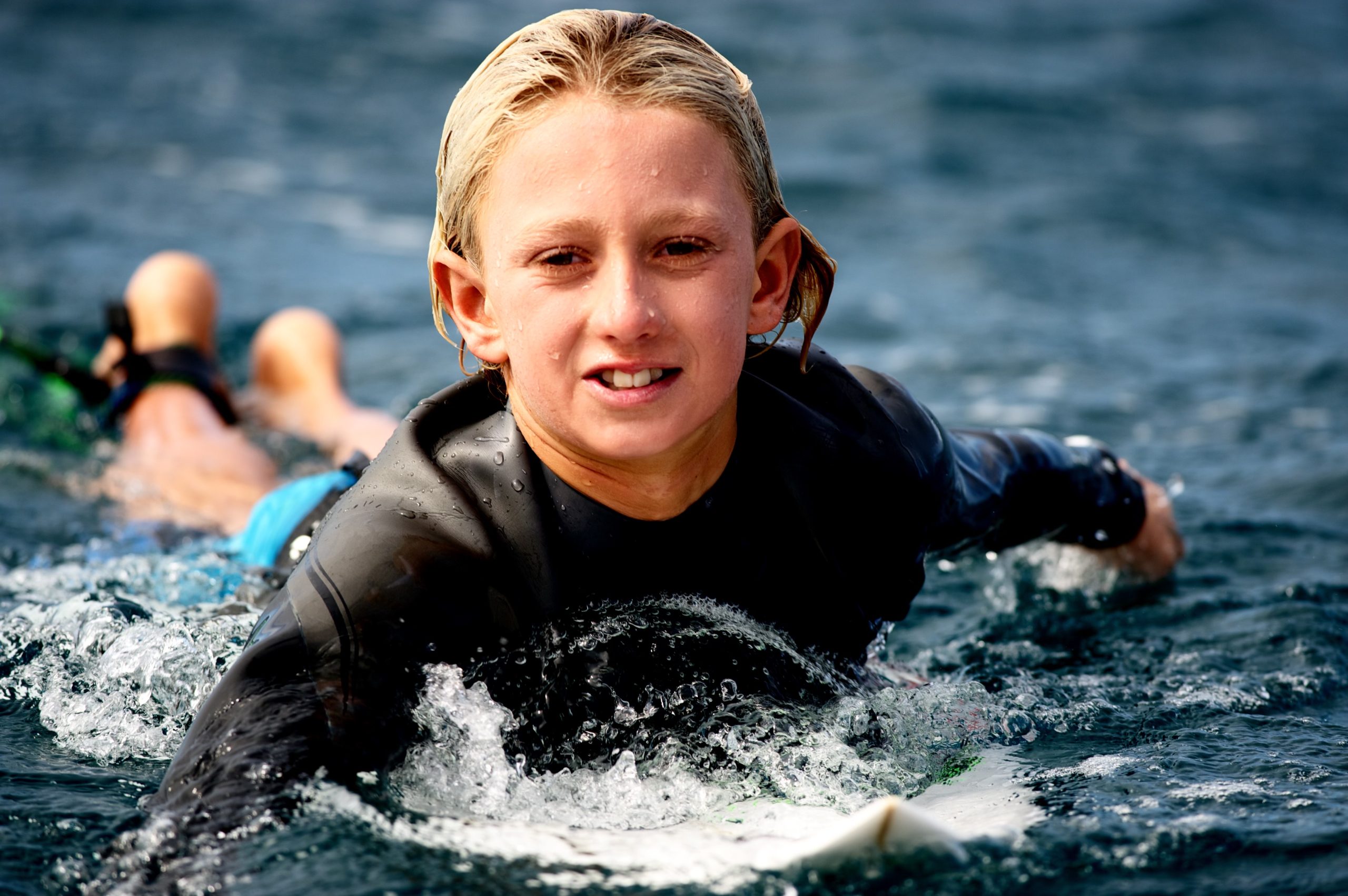 San Diego athlete and World Surf League pro surfer Jake Marshall as a kid surfing in Florida