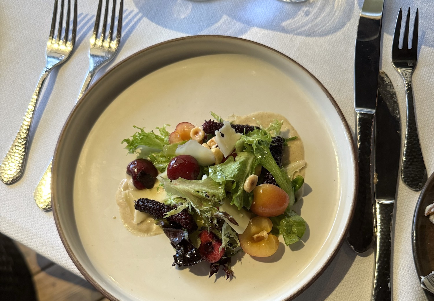 Cherry Salad from San Diego restaurant A.R. Valentien at The Lodge at Torrey Pines 