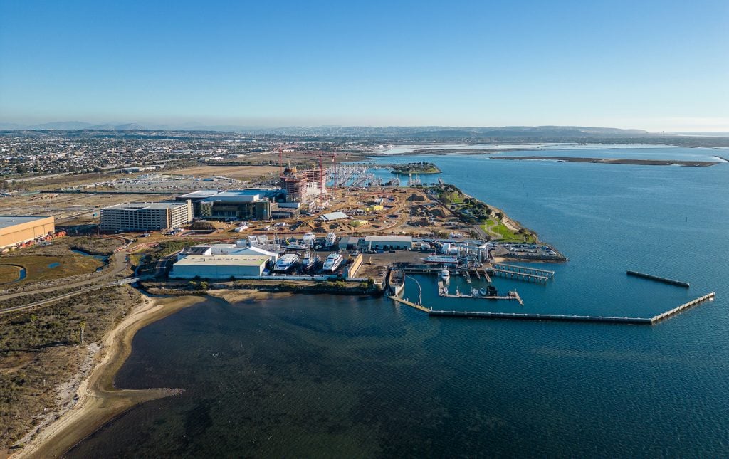 Aerial View of San Diego's $1 Billion Chula Vista Bayfront redevelopment project