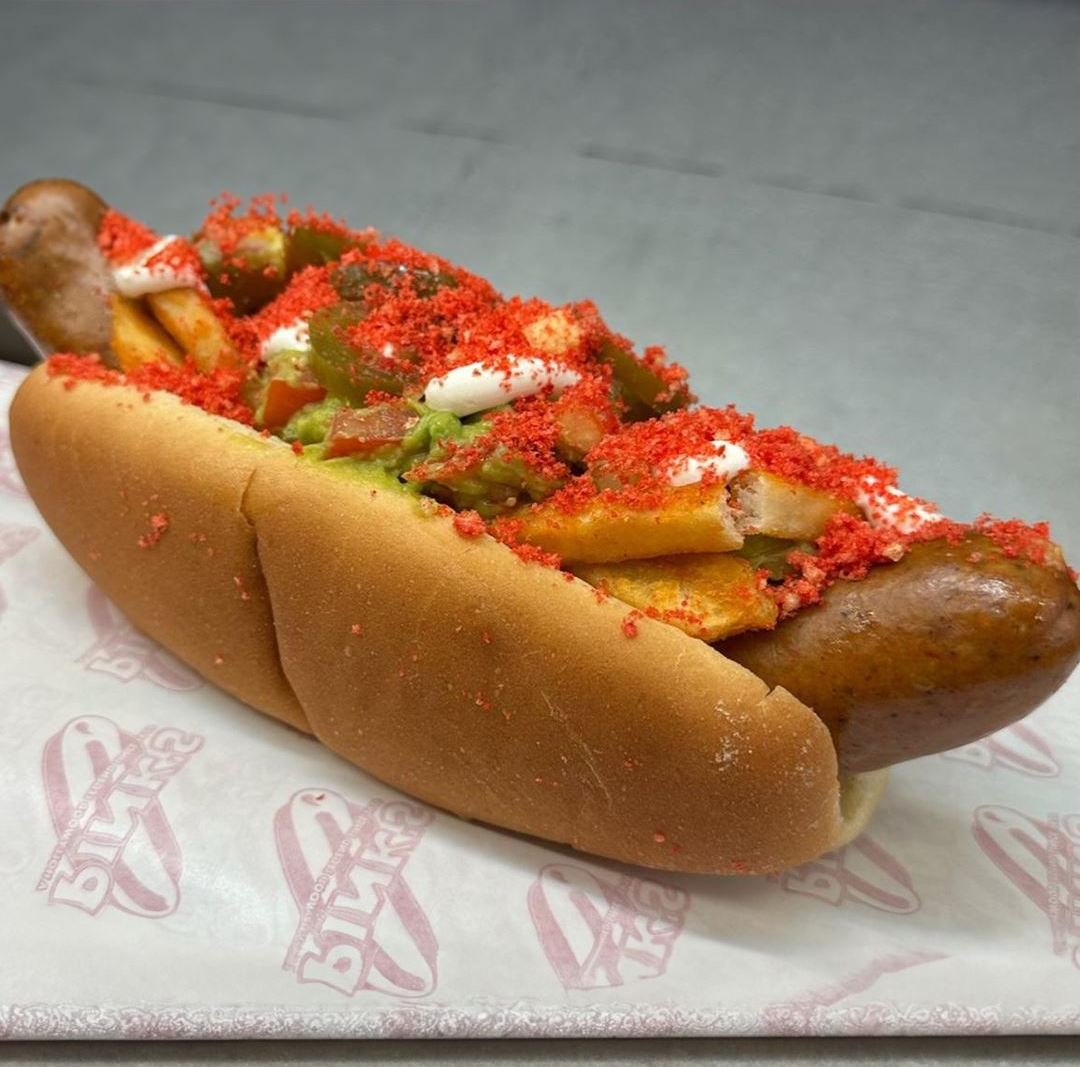 2024 San Diego County Fair Food featuring The Cali Dog from food vendor Pink’s Hot Dogs
