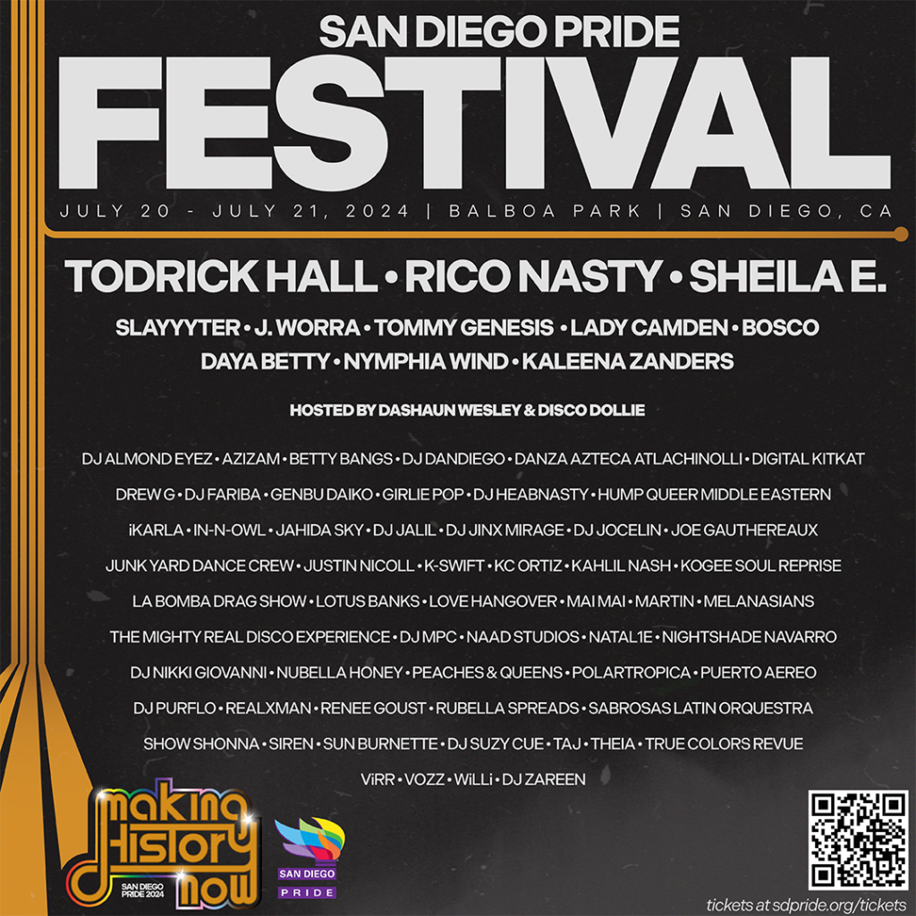 2024 San Diego Pride Festival music lineup list