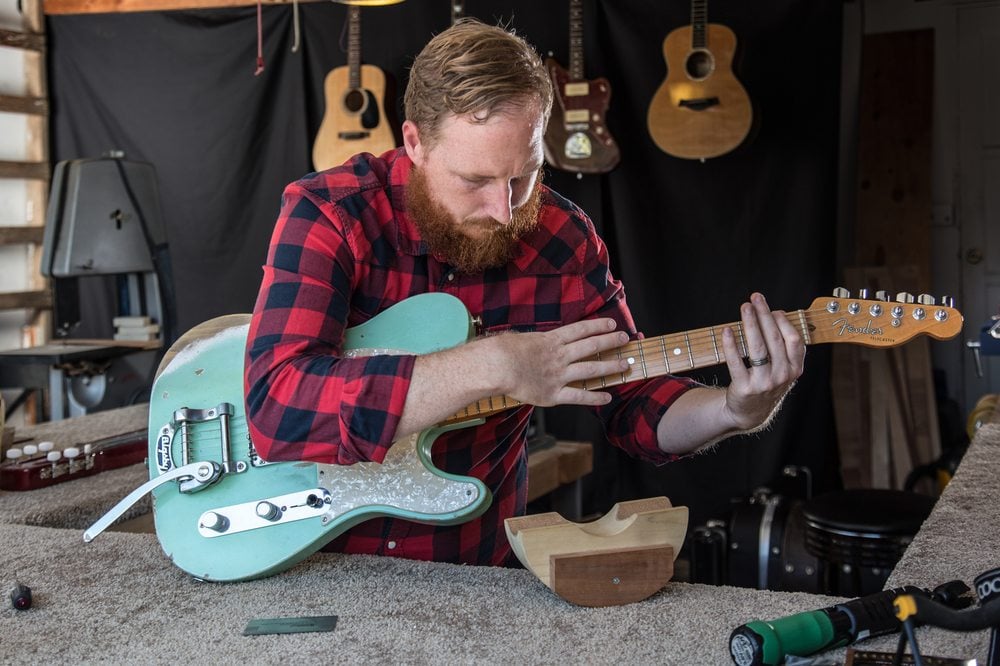 Guitar repair at San Diego music shop Music Store Live in National City