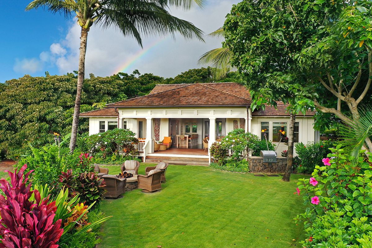 Exterior of the Lodge at Kukui‘ula in Kauai, Hawaii home to many native plants