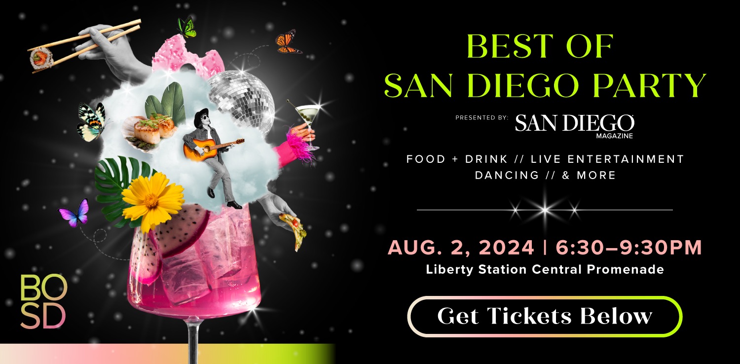 Things to do in San Diego this month August featuring San Diego Magazine's Best of San Diego party at Liberty Station on August 2, 2024