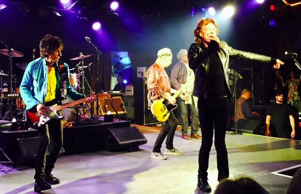 Historical photo of the Rolling Stones performing at San Diego music venue The Belly Up Tavern in Solana Beach celebrating its 50th anniversary