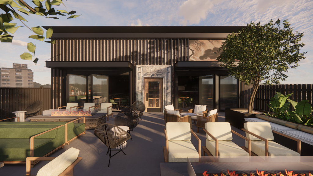 Exterior rendering of new San Diego Restaurant offering Japanese Fusion food in Pacific Beach