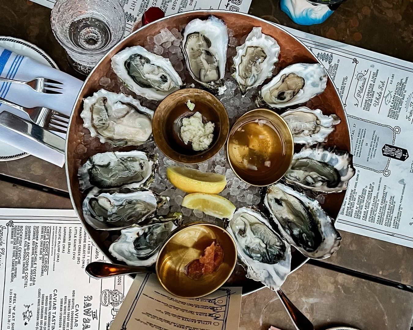 Best San Diego restaurants to get Oysters featuring a Dozen Raw Oysters at Ironside Fish & Oyster in Little Italy