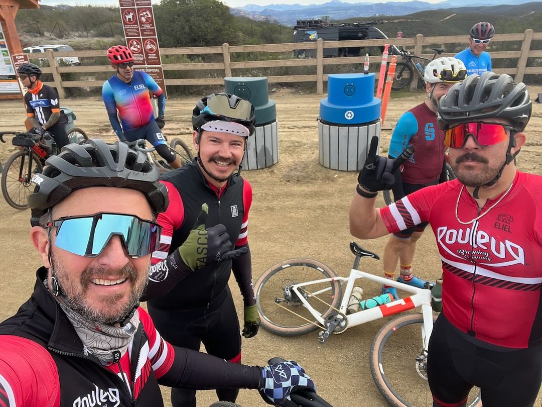 San Diego biking club Rouleur Brewing Social Ride featuring cyclists in matching Rouleur jerseys