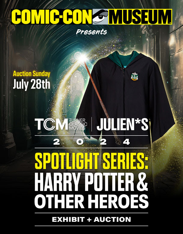 Things to do at San Diego Comic-Con 2024 without a badge featuring Julien’s Auctions’ Spotlight Series: Harry Potter and Other Heroes at the Comic-Con Museum