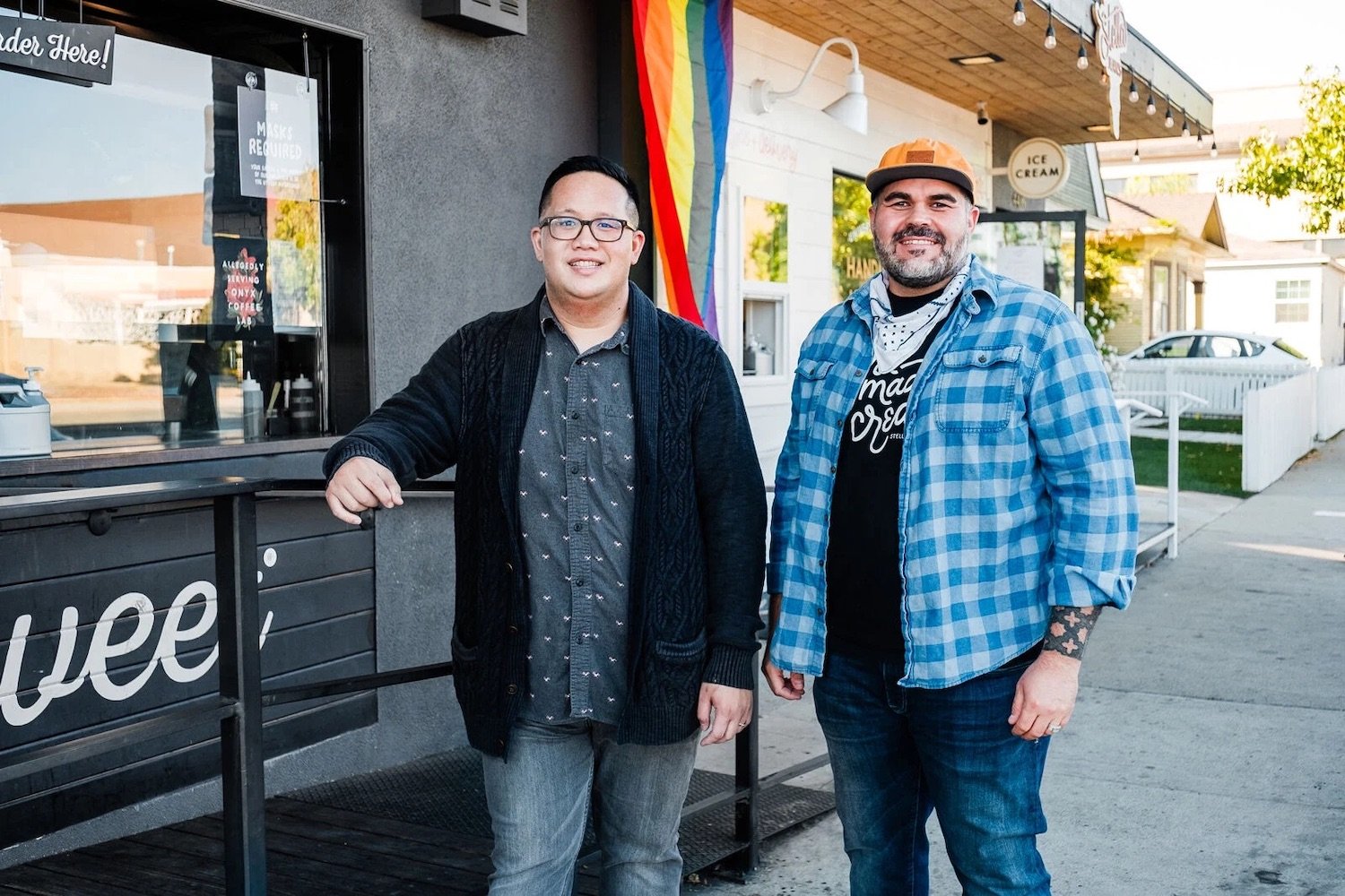 Founders of San Diego's Sweet & Savory Collective, Steven Torres and Gan Suebsarakham, known for their businesses Stella Jean's and Pop Pie Co.