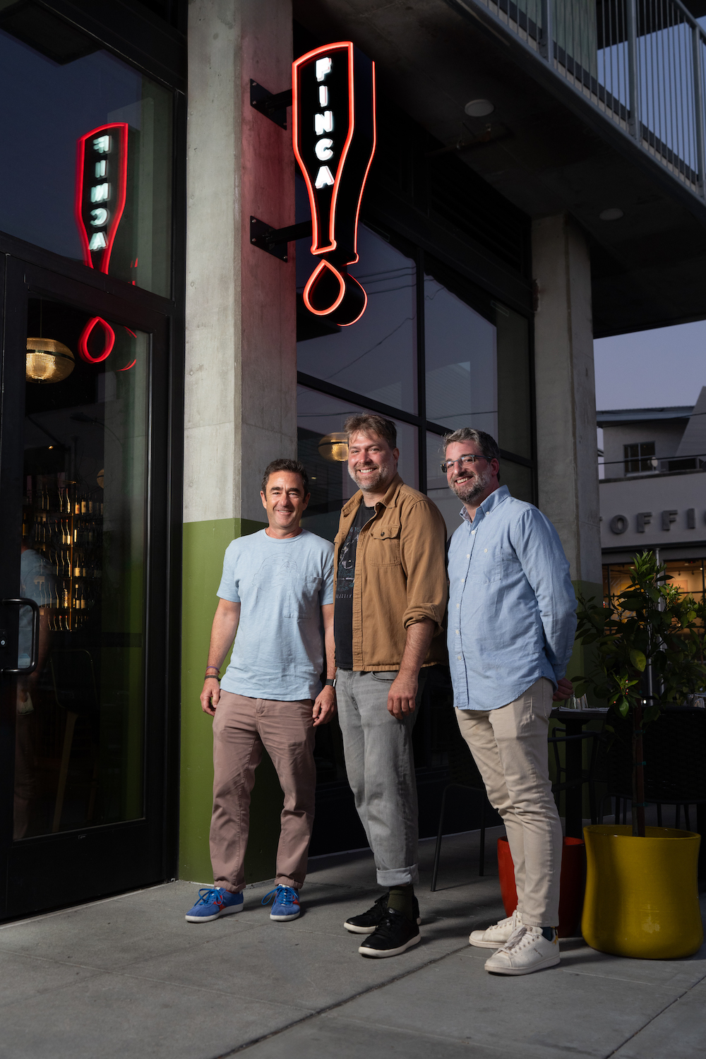 Founders of new San Diego tapas restaurant and wine bar Finca in North Park featuring Ricardo Dondisch, Joe Bower, and Dan Valerino