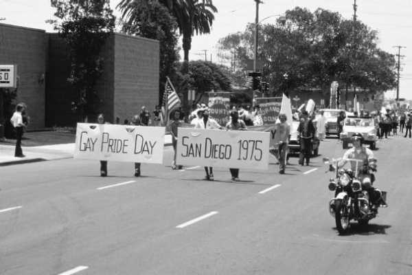 The 50th anniversary of San Diego's first gay pride parade occurring in 1975