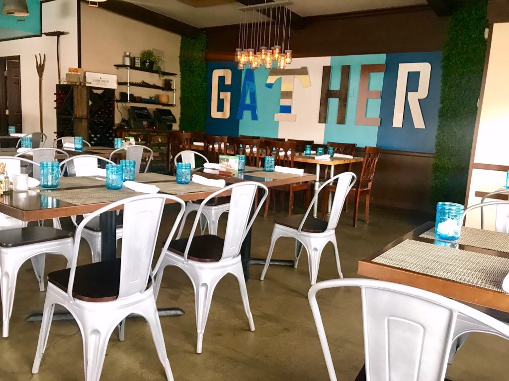 Interior of San Diego restaurant and catering service Terra American Bistro in La Mesa