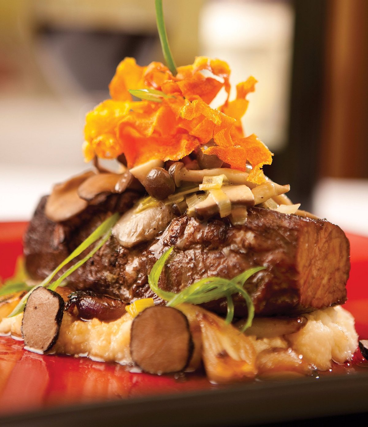 A steak dish from San Diego restaurant and catering service Terra American Bistro in La Mesa