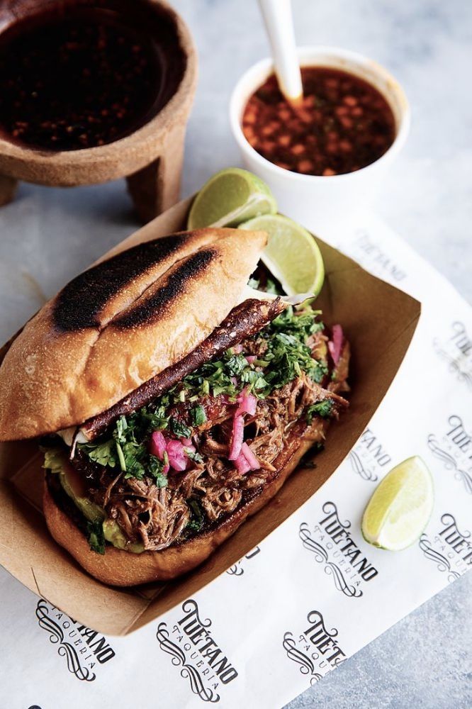 San Diego Mexican restaurant's Birria Torta from Tuetano Taqueria in Chula Vista